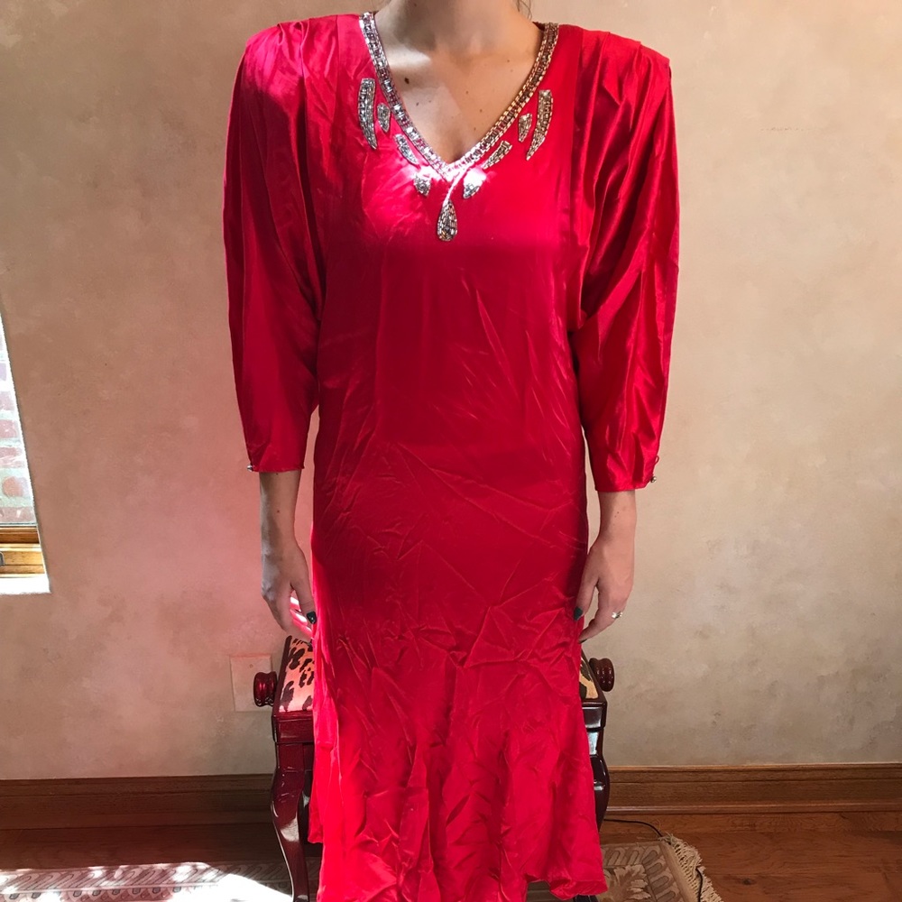 Silk Studio vintage silk satin dress